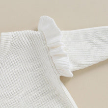 Flutter Sleeve Chunky Knit Sweater