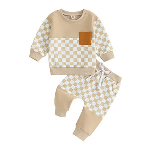 Checkered Patch Sweatsuit