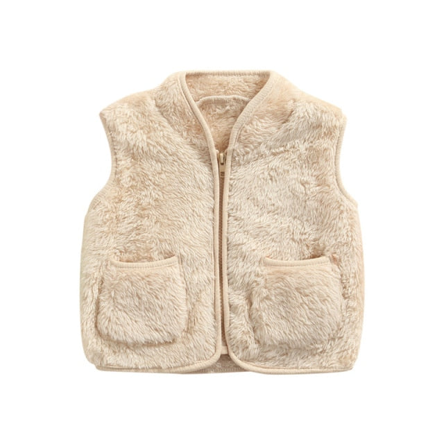Fuzzy Teddy Vest – TinySolesBoutique
